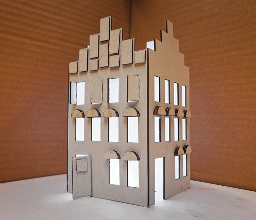 Maak een kartonnen winterhuis